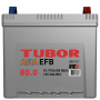 Автомобильный аккумулятор Tubor Asia EFB 4607008888287 80А/ч-12V ст EN710 японские обратная 258x175x223