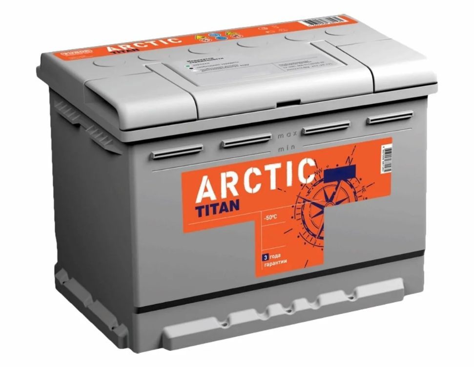 ТИТАН Arctic Silver 60А/ч-12V ст EN640 европейские прямая 242x175x190