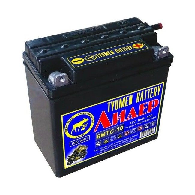 Тюмень 6МТС-10 10А/ч-12V ст EN50 обратная 140x77x135