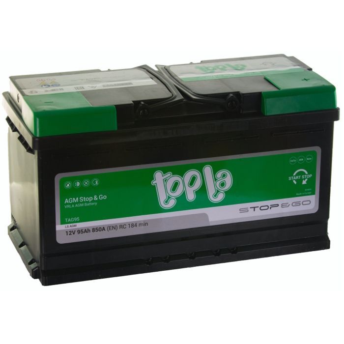 Topla AGM Stop&GO 114090 95А/ч-12V ст EN850 европейские обратная 353x175x190