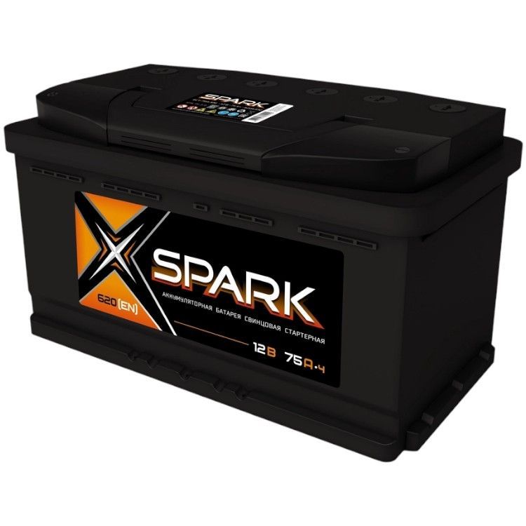 Spark 6СТ-75 SPA753R 75А/ч-12V ст EN620 европейские обратная 278x175x190